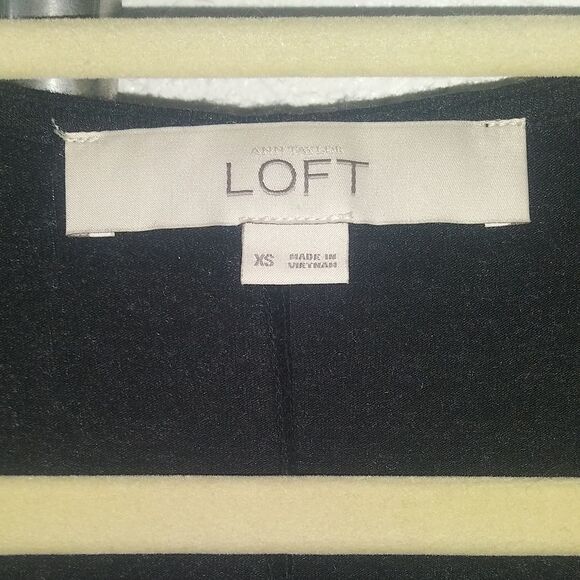 Loft Womens Faux Wrap Dress, Dark Gray Charcoal Sleeveless Knit Pullover - Picture 9 of 10